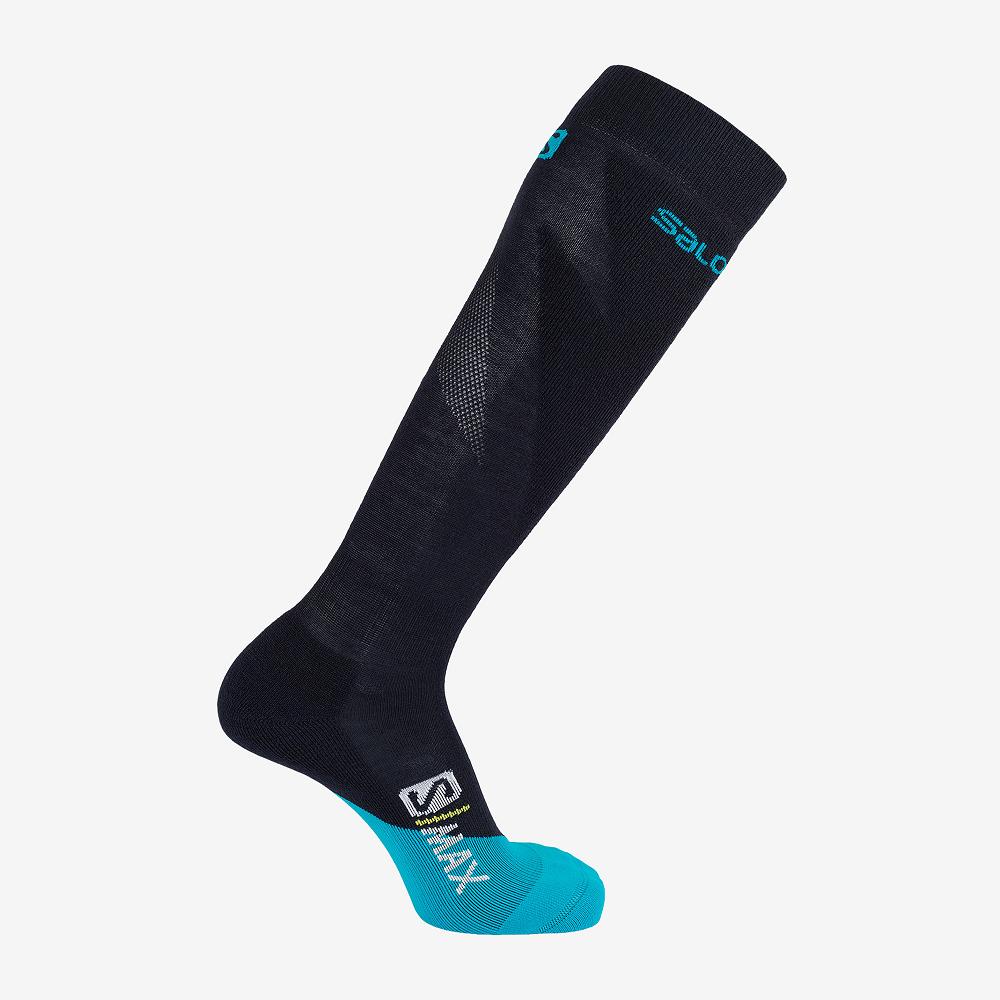 Chaussettes Salomon Femme Bleu Marine - Salomon S MAX W - France (5468-YVZAU)